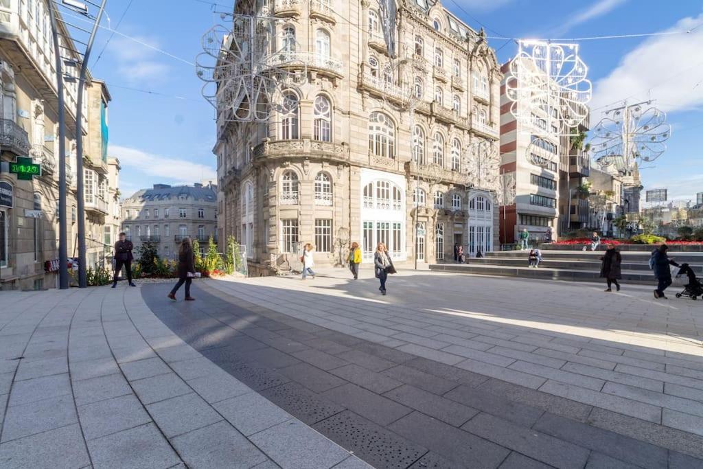 En Un Edificio Senorial: Duplex Totalmente Nuevo. Apartment Vigo Luaran gambar