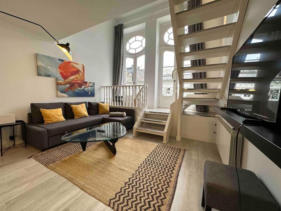 En Un Edificio Senorial: Duplex Totalmente Nuevo. Apartment Vigo Luaran gambar